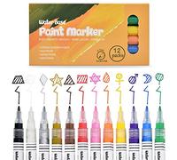 Künstlerbedarf - Set di pennarelli acrilici con punta sottile, 0,7 mm, resistenti all'acqua, colori acrilici, per decorazioni, scrapbooking, fai da te, album fotografico, libro degli ospiti, legno