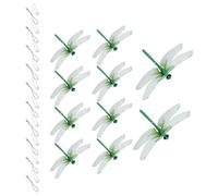Künstliche 3D Libellen Deko 10er-Set, Nachgemachte Libelle Clips Garten