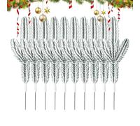 Künstliche Kiefernzweige - 10 künstliche Pflanzenstiele, echt anmutende immergrüne Zweige, wiederverwendbare Deko-Zweige | für Vasen, Weihnachtsdekorationen, Hochzeiten, Events, Feiertage, Partys, Zuh