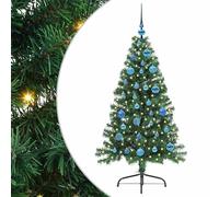 Künstlicher Weihnachtsbaum 150 cm grün mit -Beleuchtung - PVC-Material für langlebige Festtagsdekoration - Perfekt für Wohnzimmer und Weihnachtsfeiern