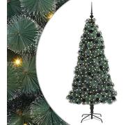 Künstlicher Weihnachtsbaum 180 cm mit Kugelset - Pet-Material, beleuchtet, langlebig & pflegeleicht - Perfekt für Wohnzimmer, Büro Oder Festtagsdeko