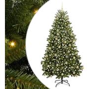 Künstlicher Weihnachtsbaum 210 cm aus PVC und Metall - Langlebige Festtagsdekoration für Weihnachten, Ideal für Wohnzimmer & große Räume