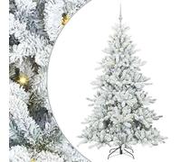 Künstlicher Weihnachtsbaum faltbar mit 300 Lichtern - 180 cm PVC Baum für Festtags-Deko - Ideal für Wohnzimmer, Büro Oder Party