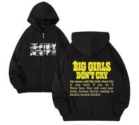 kueodao The-sin: Vanish Felpe con Zip alla Moda Cappuccio Capispalla Caldi da Uomo E Donna(Black-Thick,M)