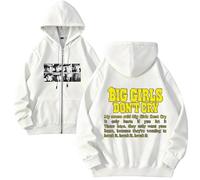 kueodao The-sin: Vanish Felpe con Zip alla Moda Cappuccio Capispalla Caldi da Uomo E Donna(White-Thick,4XL)