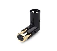 Kueohse 1 adattatore angolare XLR a 3, regolabile, da a femmina, adattatore XLR ad angolo retto, adattatore XLR a 90 gradi