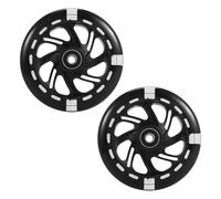 Kueohse 1 coppia di scooter per bambini, 120 mm, lampeggiante con cuscinetti anteriori/posteriori, ruote lampeggianti, colore nero