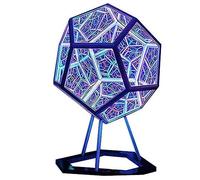 Kueohse 1 PCS Dodecaedron Color Art Light Fantasy Geometry Space LED Art Lamp Ricarica USB Regali di Natale Decorazioni