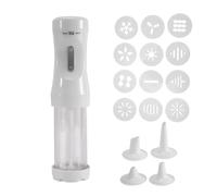 Kueohse 1 pressa elettrica per biscotti con 12 stampi e 4 ugelli decorativi, stampo in ABS , adatto per torte, dessert, fai da te e decorazioni, accessori da forno