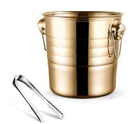 Kueohse 1 secchio per ghiaccio in acciaio , 3 l, con testa spessa, per feste, gelato ()