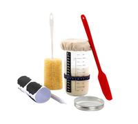 Kueohse 1 Set di Kit Iniziale per Pane A Lievitazione Naturale. Barattolo Iniziale per Pasta Acida di Grande Capacità + 5 Caratteristiche Uniche per un Pane A Pasta Acida Perfetto.