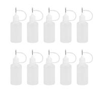Kueohse 10 flaconi di applicatore in plastica da 30 ml con punta combinabile, flaconi contagocce ricaricabili con tappi a punta 'ago per fai da te