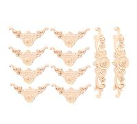 Kueohse 10 Pezzi Intagliato Parete Fiori Intagliato Applique Angolo per Mobili Letto Decorazioni