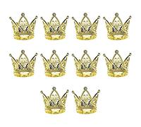 Kueohse 10 Pezzi Mini Crown Princess Topper Crystal Ornamenti per Capelli per Bambini per la Decorazione di Torte di Nozze Festa di Compleanno Strumenti