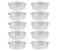 Kueohse 10 Pezzi Mini Ovale un Forma di nel Lega di Alluminio Metallo Stampo per Torta Stampo per Pane Stampo per Crostata Budino Gelatina Stagno