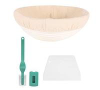 Kueohse 10 Pollici Cestello per Cottura Del Pane - Proofing per Biancheria nel Stoffa Impastatrice per Pane Lame - per Lievitazione Naturale Set per Panetteria e Casalinga Di Pane