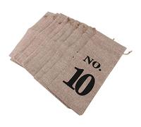 Kueohse 10 sacchetti di vino, 14 X 6 1/4 Hessisch numerati per bottiglie di vino con cordoncino per degustazione di vini ciechi ()