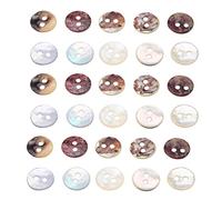 Kueohse 100 BOTTONI 2 FORI IN MADREPERLA CONCHIGLIA 8mm