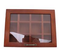 Kueohse 12 Griglie Bustine di Tè In Legno Buste per Spezie per Caffè Istantaneo Scatole con Coperchio Trasparente