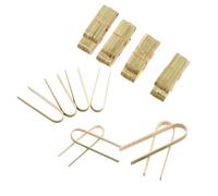 Kueohse 120 confezioni di mini pinze in bambù, 4 pinze usa e getta, ecologiche, mini utensili in bambù usa e getta