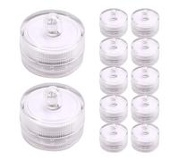 Kueohse 12PZ Luce LED Sommergibile, Luci da Tè con Candela Impermeabile Viola, Festival Stagionale un Batteria Subacquea