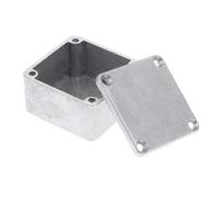 Kueohse 1590LB - Alloggiamento per pedali per chitarra, in alluminio pressofuso, 50,5 mm x 50,5 mm x 31 mm