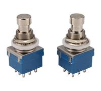 Kueohse 2 interruttori effetto chitarra 9 pin 3Pdt per chitarra effetto pedale, pedale in metallo, interruttore True Bypass blu