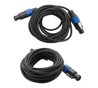 Kueohse 2 Pacchetto 25 Ft Speakon a Speakon Professionale 12 Gauge AWG Audio DJ Altoparlante Con Chiusura Rotante