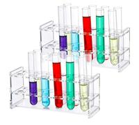 Kueohse 2 Pezzi 12 10 Ml Supporto per Tubi da Centrifuga In Acrilico Rack per Provette da 16 mm Rack per Provette Trasparenti