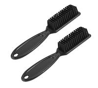 Kueohse 2 Pezzi Barber Shop Skin Fade Vintage Oil Fade Brush Pettine Forbici per la Pulizia