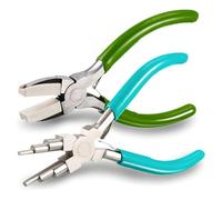 Kueohse 2 Pezzi Strumento per La Creazione di Gioielli 6 In 1 Pinze per Gioielli Pinze per Piegare I Fili per La Creazione di Gioielli Filo per Perline DIY