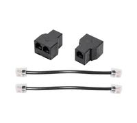 Kueohse 2 splitter per cavi telefonici RJ11, da 15 cm, 6P4C, 2 porte, adattatore splitter per cavi telefonici, durevoli