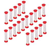 Kueohse 30 timer sabbia clessidra orologio clessidra, conto alla rovescia, set di giocattoli per bambini, set da 20 pezzi (sabbia bianca)