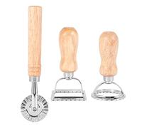 Kueohse 3PCS Ravioli Pasta Cutter Set, Ravioli Stamp Maker con Manico In Legno Ravioli Maker Tagliapasta per Ravioli, Pasta, Gnocchi Lasagne, Pierogi