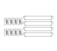 Kueohse 4 Barre per Frigorifero per, 12,44-22,63 Pollici, Regolabili In Acciaio Inossidabile, Barre di Tensione per Frigorifero per, Accessori per Frigorifero per