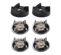 Kueohse 4 Base Ingranaggi nel Plastica + 2 Ingranaggi nel Gomma per Pezzi di Ricambio per Frullatore Magic 250W