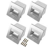 Kueohse 4Pz Luci Scale Led 3W LED Incasso Applique Da Parete Lampade Passo-Passo Illuminazione di Interni Illuminazione Notturna Corridoio Scala Corridoio con Scatola 86