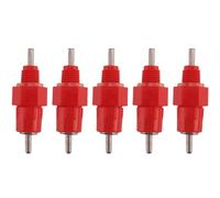 Kueohse 5 PZ acciaio inossidabile pollame Bevitore capezzoli rosse