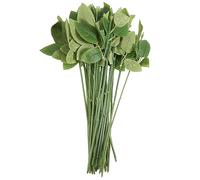 Kueohse 50 pezzi Falso Falso Rose Steli per fai da te Fiori Fatti A Mano Bouquet Foglia