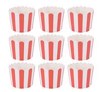 Kueohse 50 X Cupcake Carta di Carta Case di Cottura di Cottura Liner Muffin Kitchen Cottura Rosso Strisce