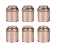 Kueohse 6 Barattoli per Lattine da Tè con Doppi Coperchi Ermetici, Mini Barattoli di e Piccoli Barattoli Rotondi da Cucina per il Tè (Rosa)