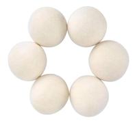 Kueohse 6 Palline per Asciugatrice In Lana - Premium Naturale - Realizzate con Lana Che Sostituisce I Fogli 'Asciugatrice - Rimuovi Pelucchi Durevole e Facile da Usare 7 cm
