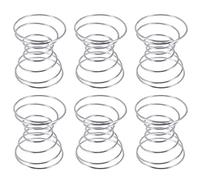 Kueohse 6 Pezzi Supporto per Impianto di Aria Contenitore per Impianti di Carico Supporto per Tillandsia Espositori per Piante in Acciaio Inossidabile Base per Ananas Ad Aria