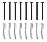 Kueohse 8 pezzi M3 x 30 mm chitarra elettrica Humbucker Pickup alta vite e molle regolabili - nero