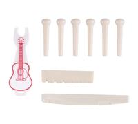 Kueohse 9 pezzi per chitarre acustiche Brucke Pins, le parti della chitarra e gli accessori rendono il suono puro perfetto