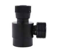 Kueohse Adattatore di ricarica per bottiglie di CO2, regolatore per bombole di gas fai da te, M10 x 1 su W21.8 - 14, adattatore per CO2, gas , durevole, facile da usare, nero
