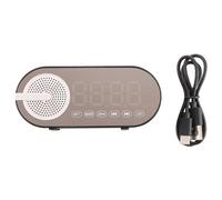 Kueohse Altoparlante Bluetooth Portatile con Orologio Digitale con Luce Notturna Colorata Doppia Sveglia Subwoofer A Specchio Nero Resistente Facile da Installare Facile da Usare