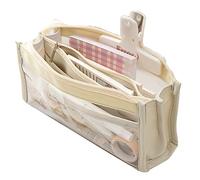 Kueohse Astuccio trasparente di alta qualità, semplice borsa per cancelleria giapponese