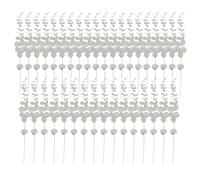 Kueohse Bacchette di Eucalipto Centrale Bianche, 36 Pezzi Rami di Eucalipto Costenale Costante, Fiore per composizioni floreali, Bouquet da sposa, Decorazione