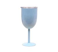 Kueohse Bicchiere da Vino Calice A Doppio Strato In Acciaio Inossidabile Colore Coppa da Vino Resistente al Bicchiere di Grande Capacità Blu